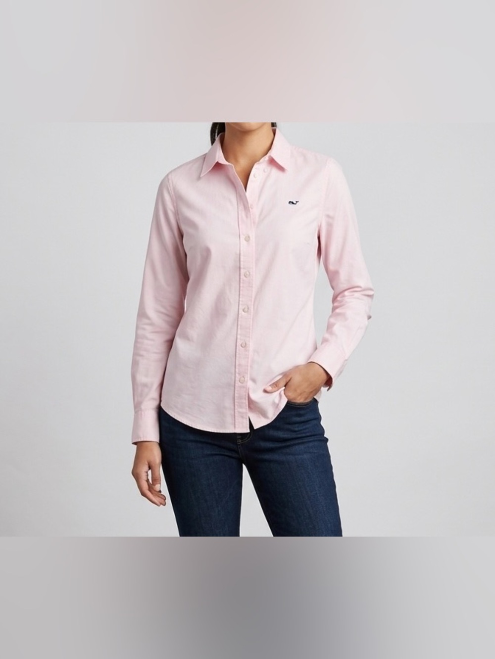 Vineyard Vines Pink Button Down Shirt Long Sleeve Cotton Preppy Women’s Size 6